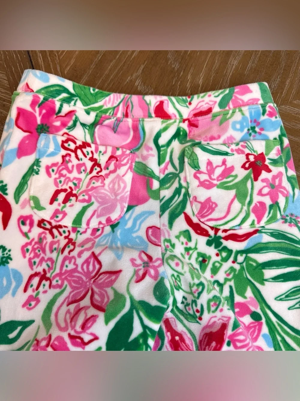 LILLY PULITZER mini eleni velour half zip pullover and joggers in glowing garden